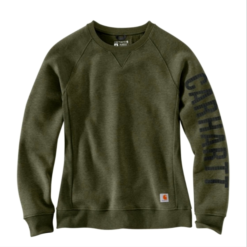 Women's midweight Carhartt graphic sweatshirt size M in basil green